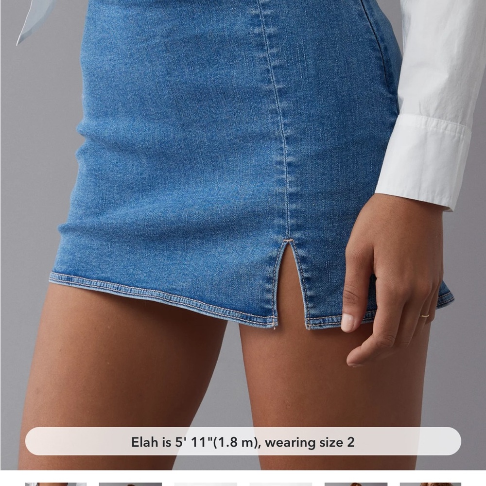 Denim Blue Mini Skirt